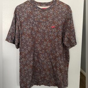 Supreme Navy Floral Cards Tee Size M